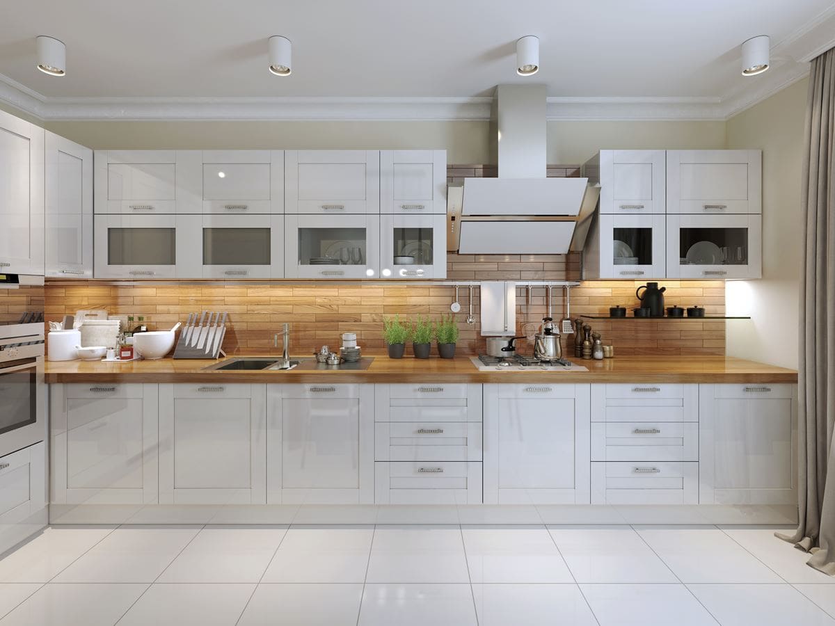 Kitchen contemporary style. 3d visualization