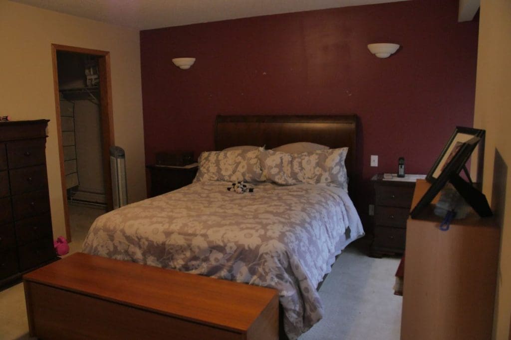 Master bedroom before new painting
