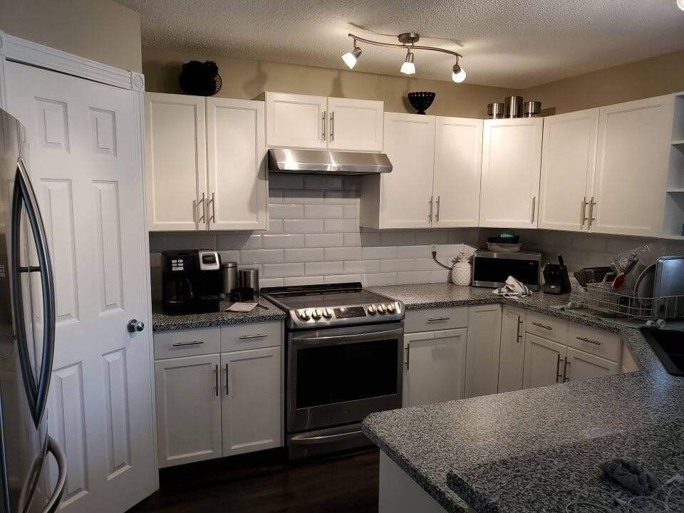 bright white cabinet painting after 1