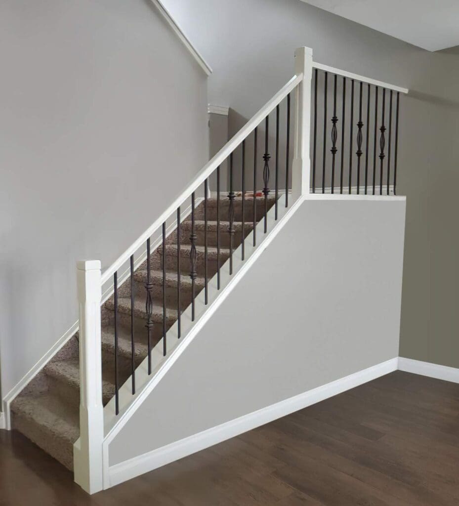 Fresh white banister