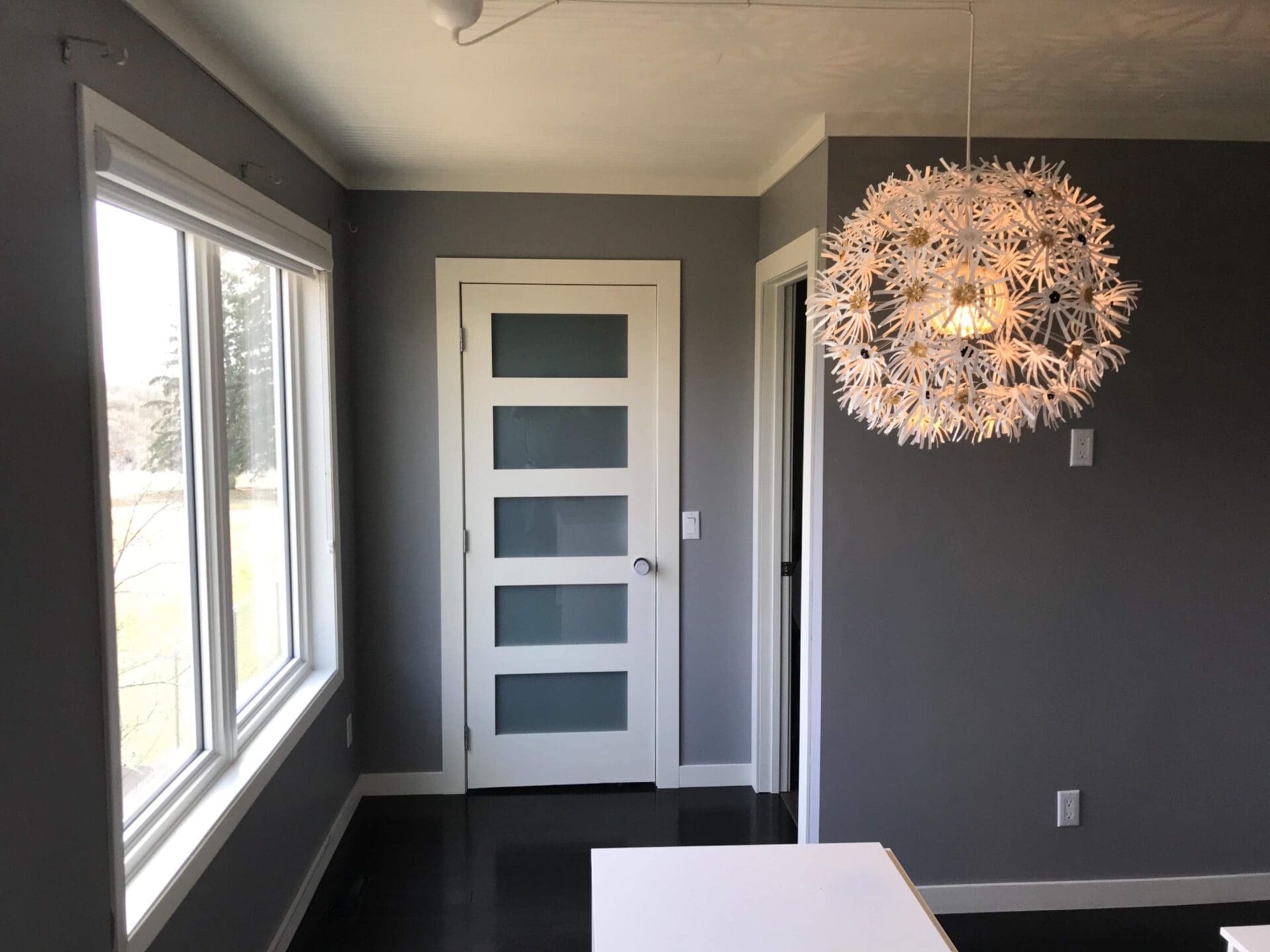 Purple Room Repainted Grey after 4