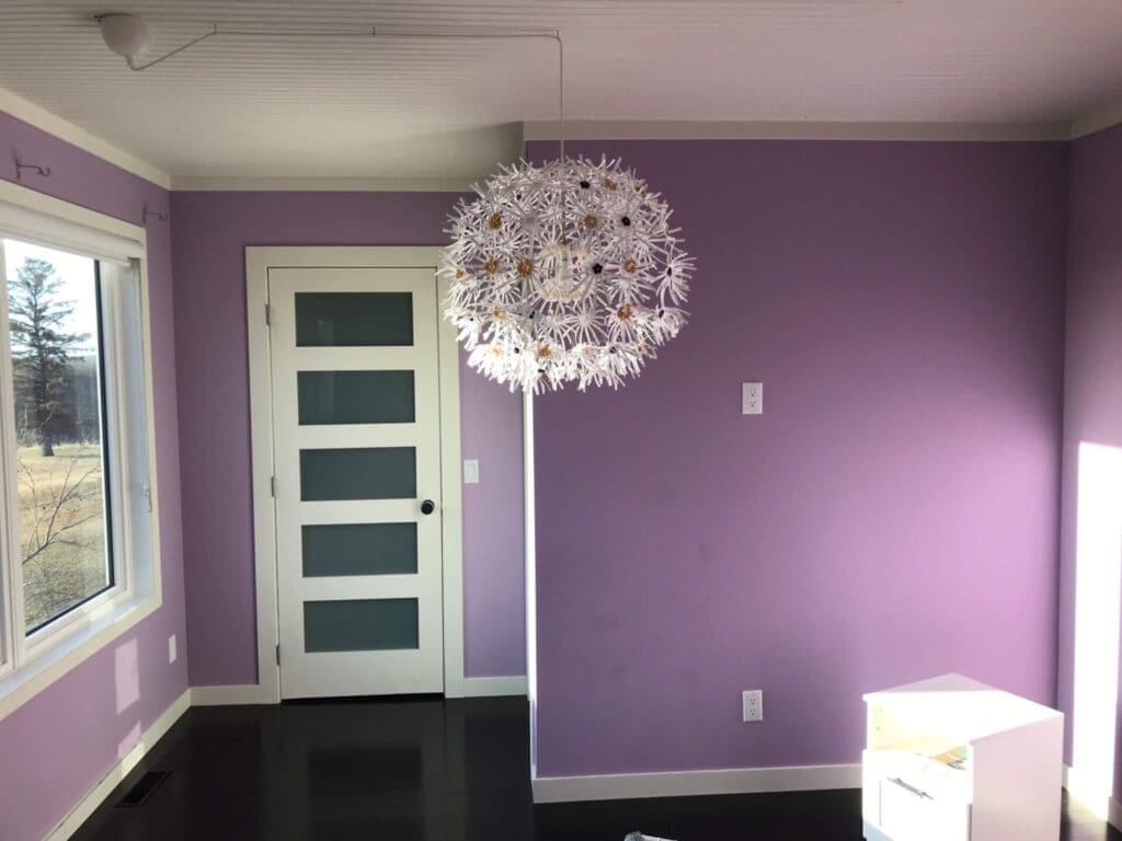 Purple Room Repainted Grey before 2