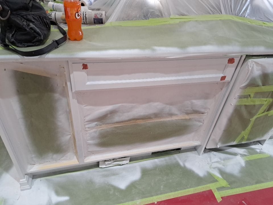 banister paint matched prep 3