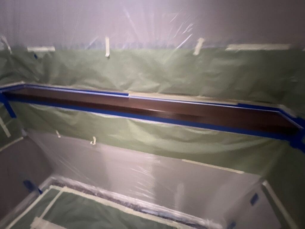 banister paint matched prep 19