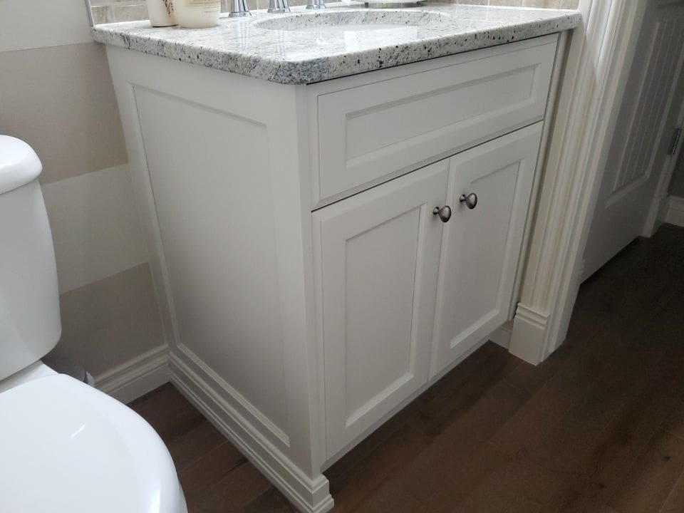 bath vanity paint matched after 1