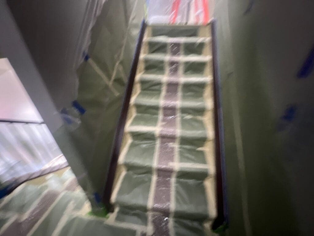 banister paint matched prep 16