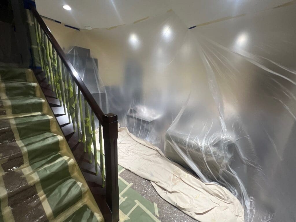 banister paint matched prep 18