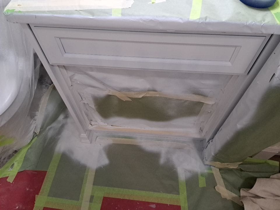 bath vanity paint matched prep 2