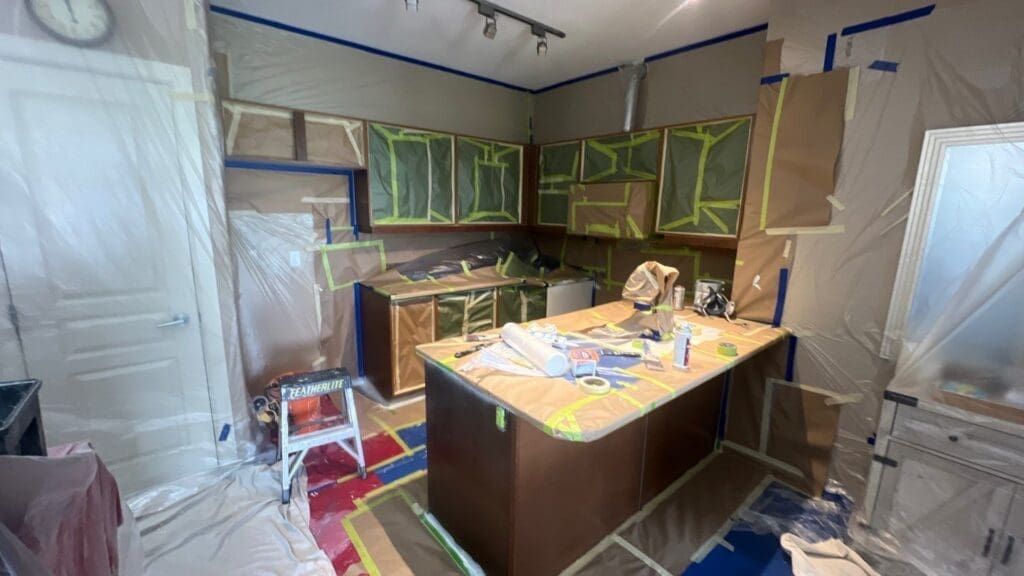 Apartment Cabinets Repainted Progress Photo 13