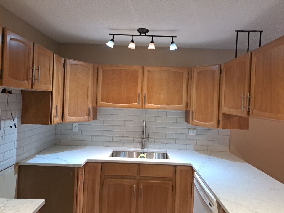 cabinets painting grey before 2