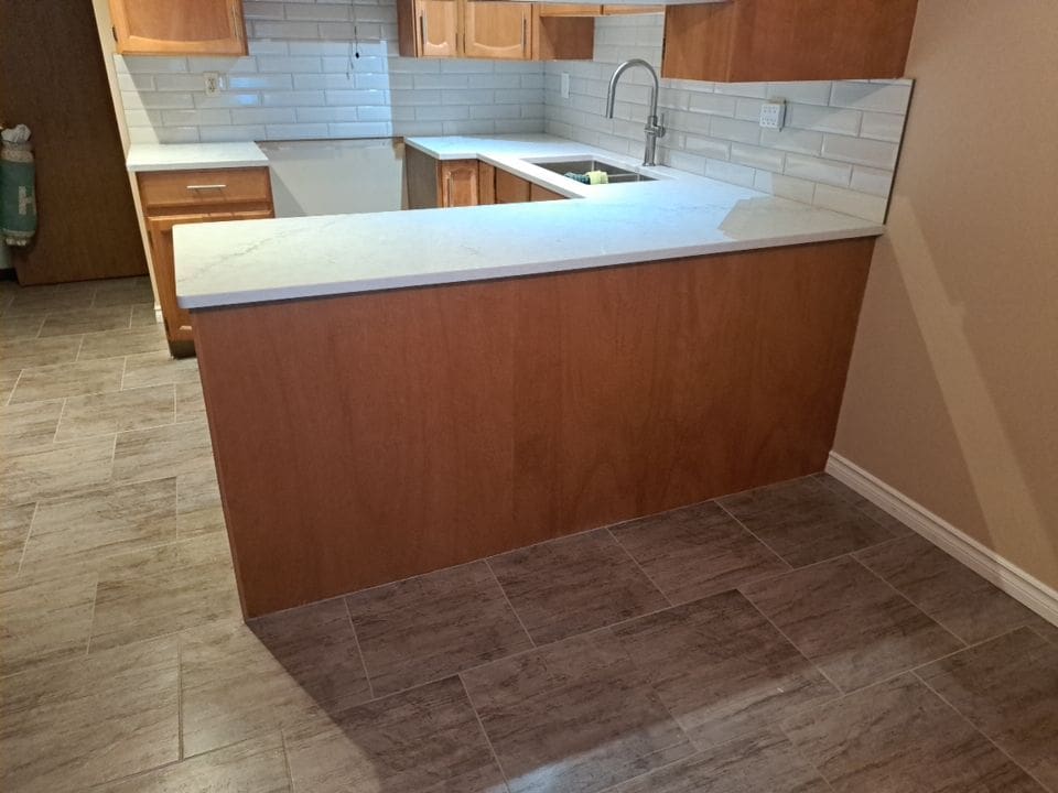 cabinets painting grey before 3