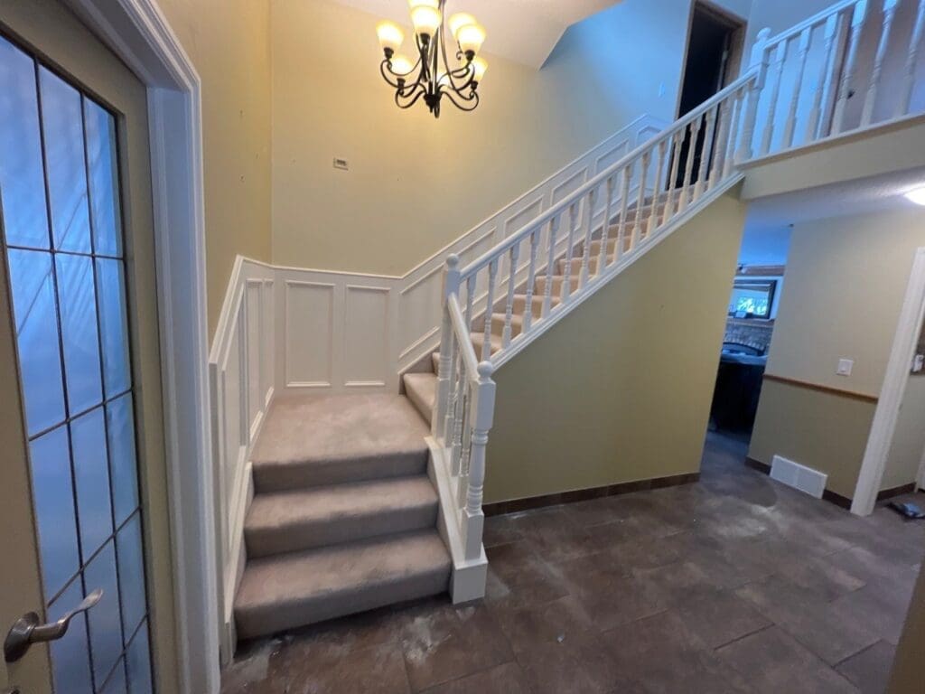 Oak Cabinetry Painted White after 1