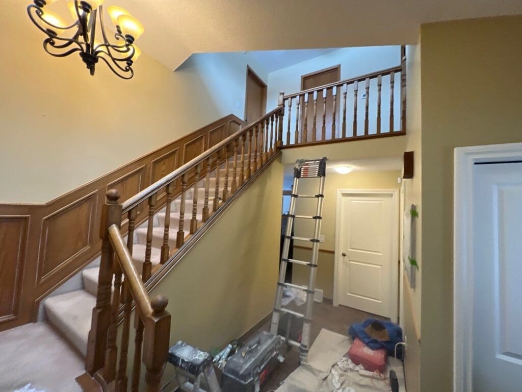 Oak Cabinetry Painted White prep 13