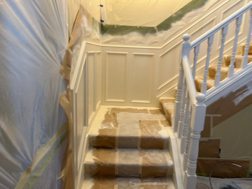 Oak Cabinetry Painted White prep 1