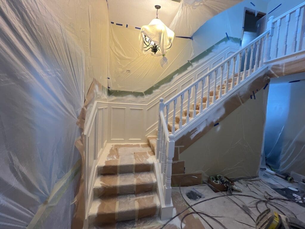 Oak Cabinetry Painted White prep 2