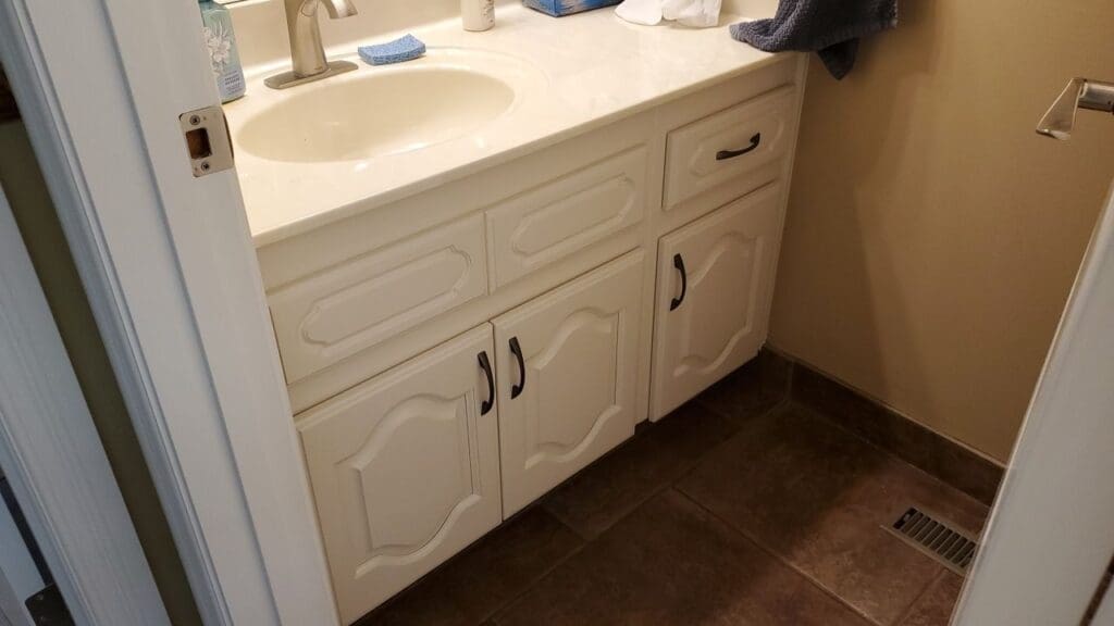 Oak Cabinetry Painted White after 6