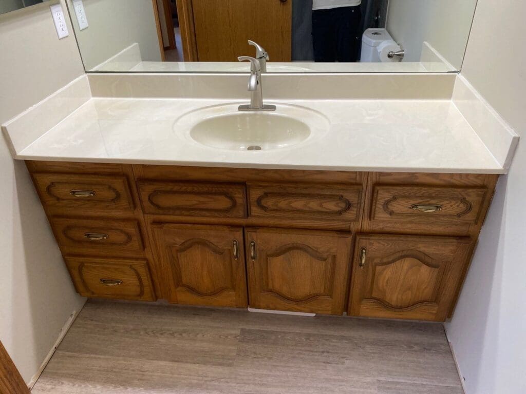 Oak Cabinetry Painted White before 4