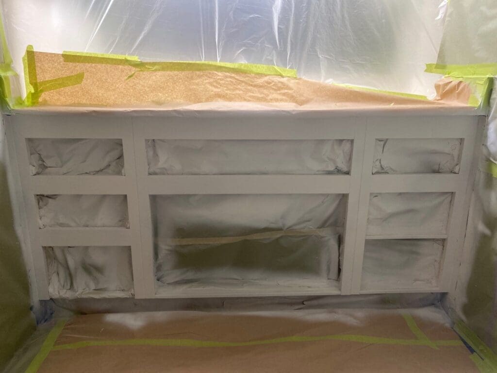 Oak Cabinetry Painted White prep 4