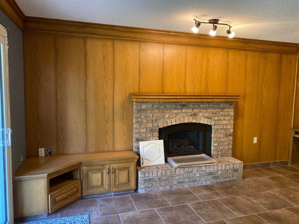 Oak Cabinetry Painted White before 12