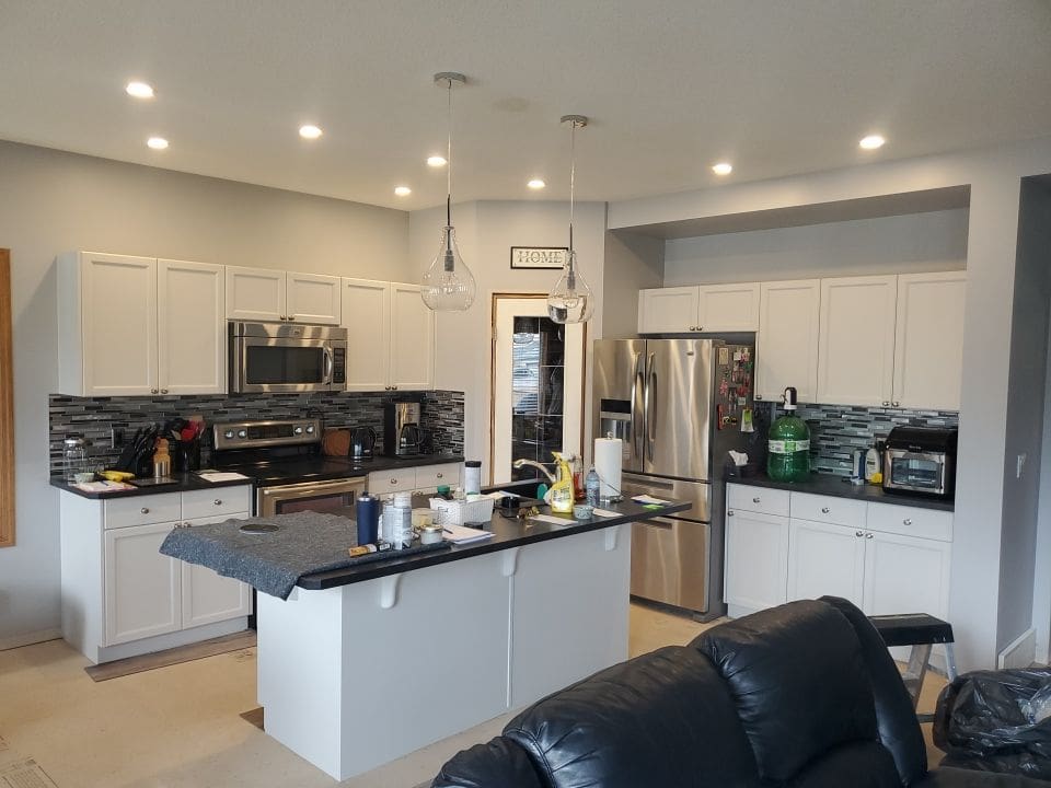 Cabinet painting in Bragg Creek