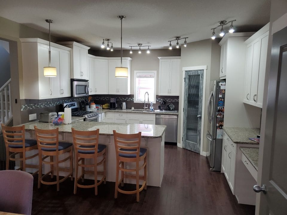 Kitchen Painted White after 12