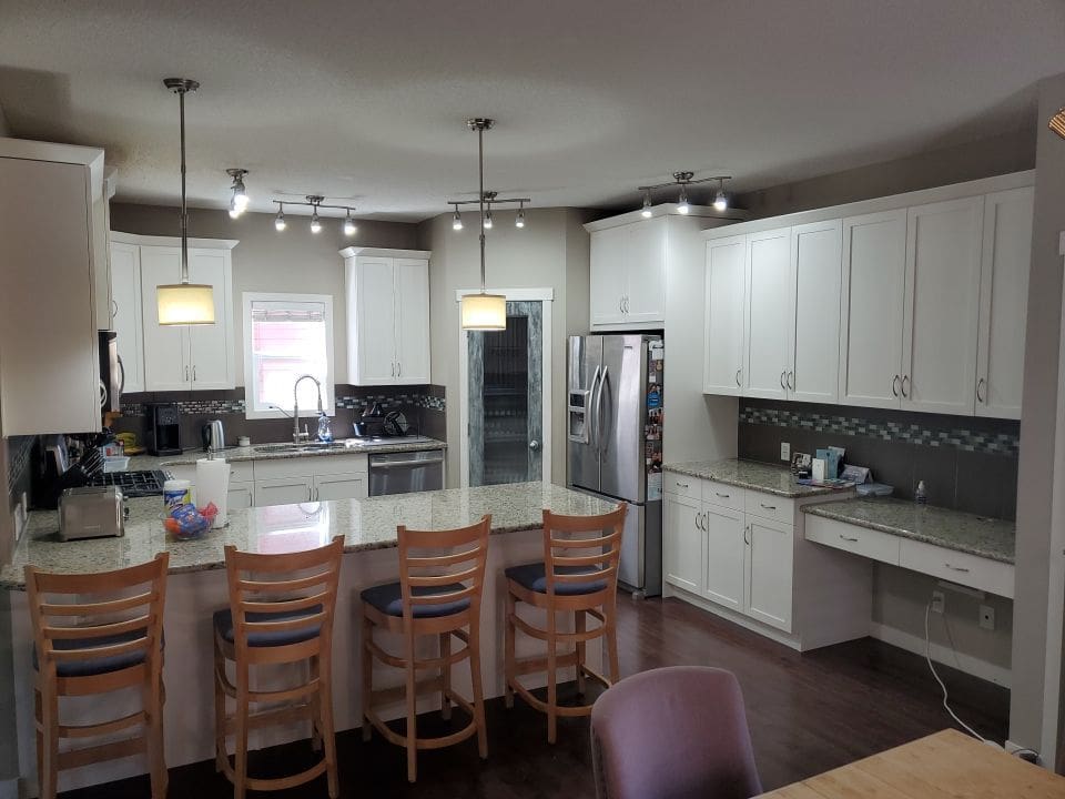 Kitchen Painted White after 13