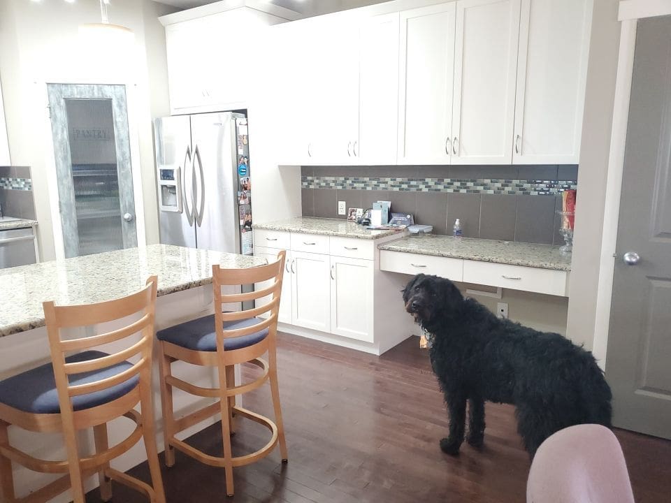 Kitchen Painted White after 8