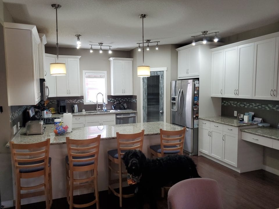 Kitchen Painted White after 7