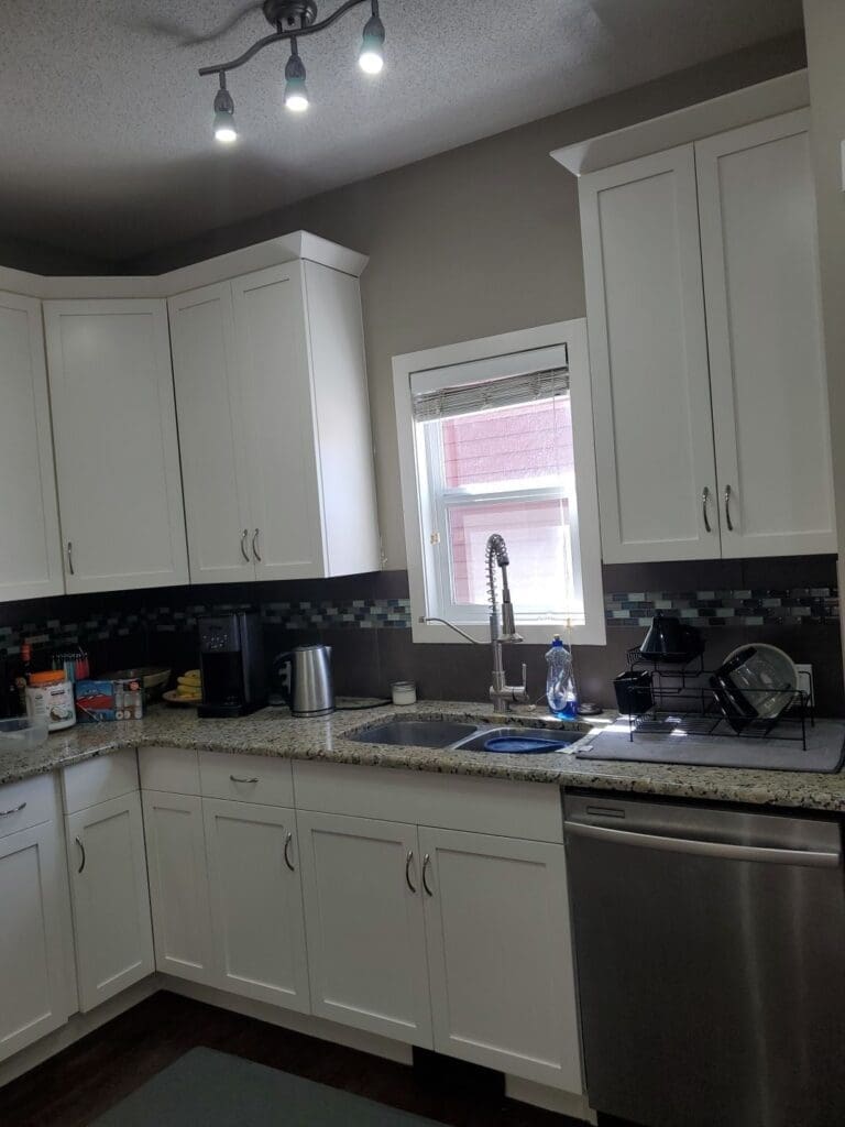 Kitchen Painted White after 2