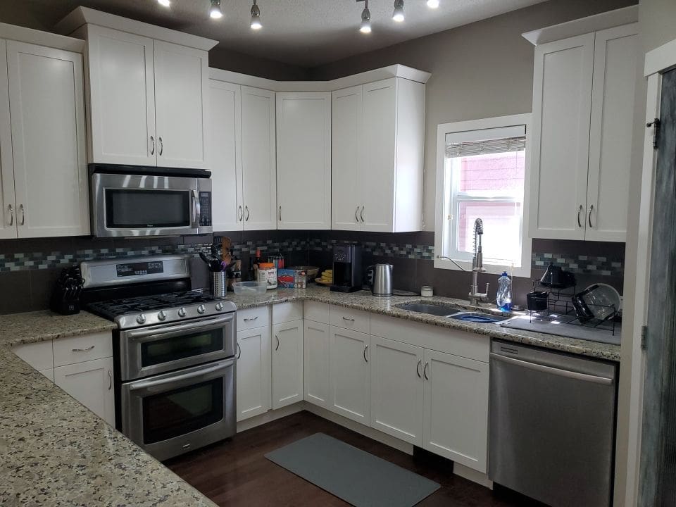 Kitchen Painted White after 10