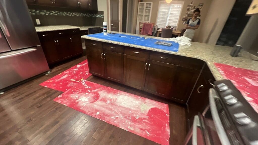 Kitchen Painted White prep 7