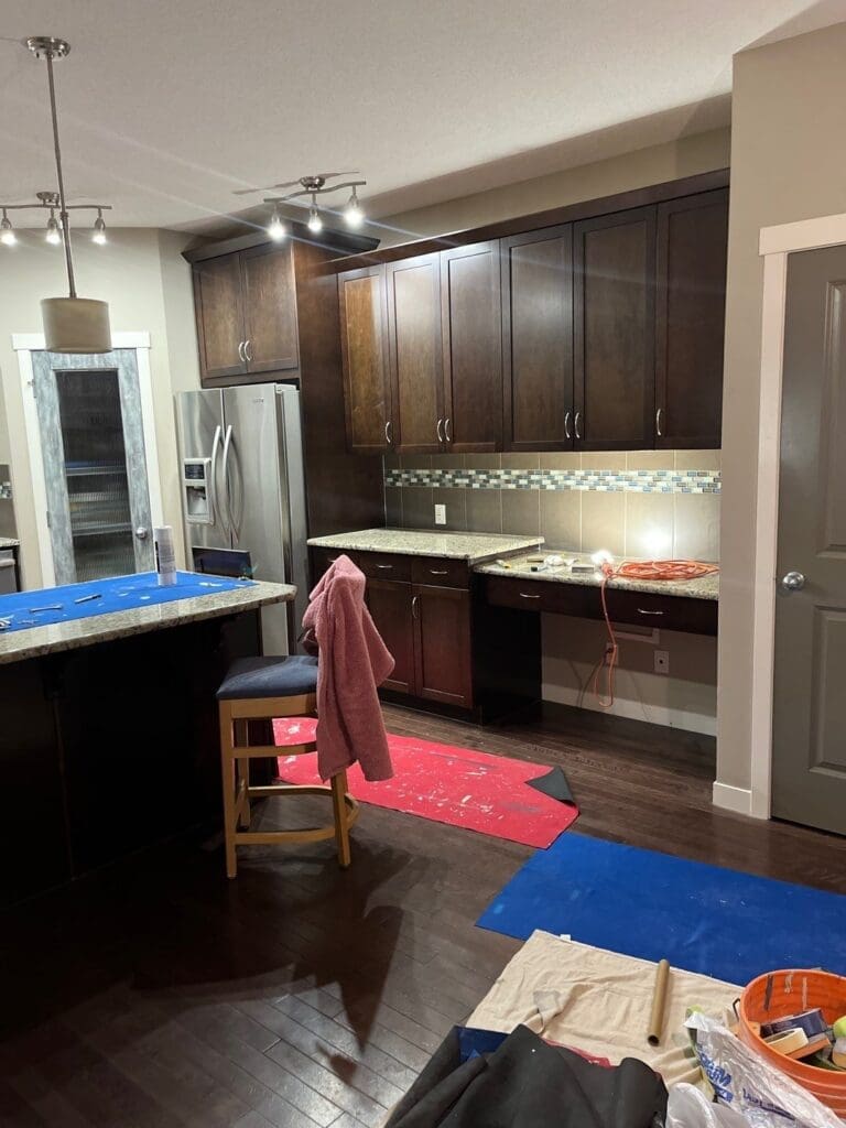 Kitchen Painted White before 5