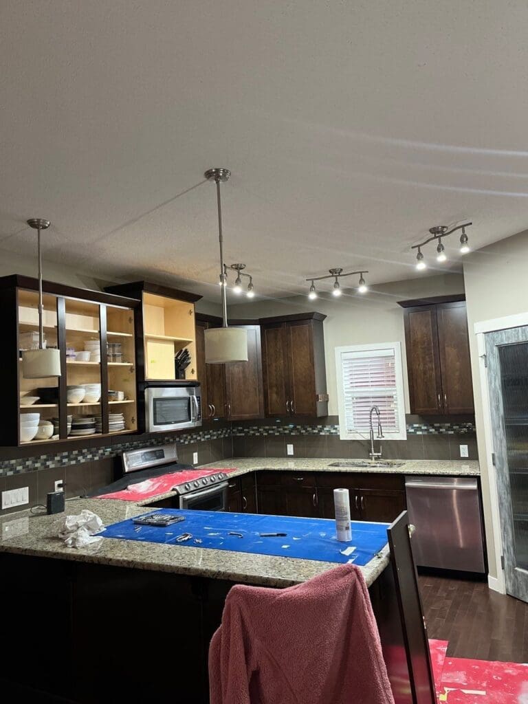 Kitchen Painted White prep 8