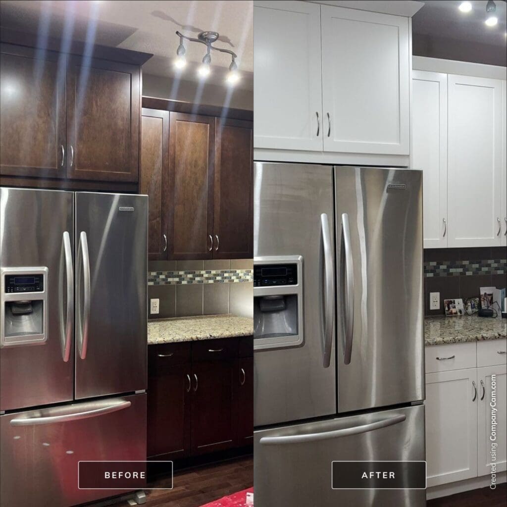 Kitchen Painted White after 14