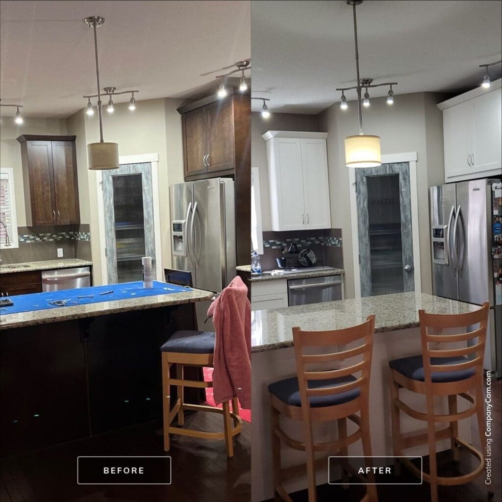 Kitchen Painted White after 16