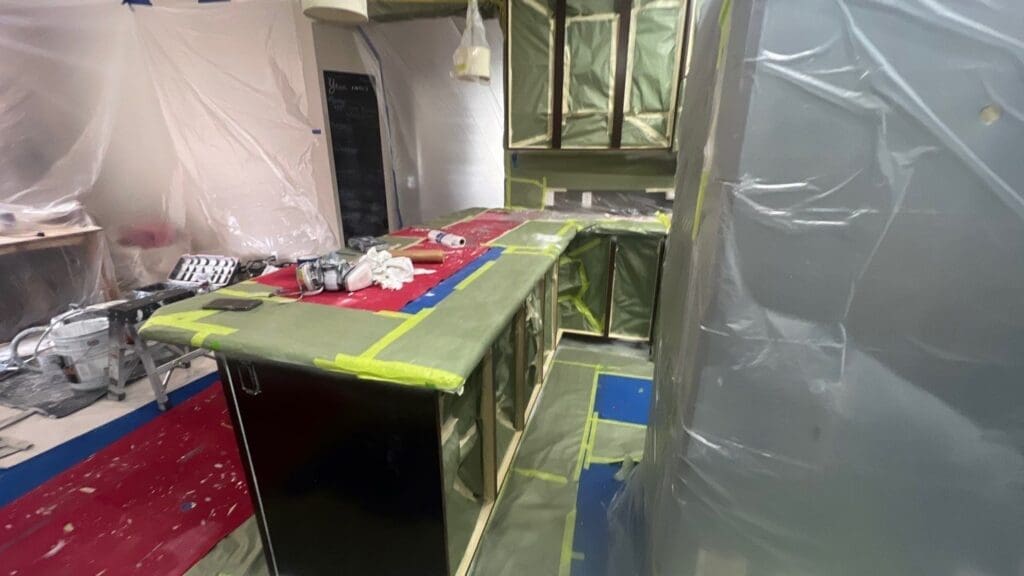 Kitchen Painted White prep 11