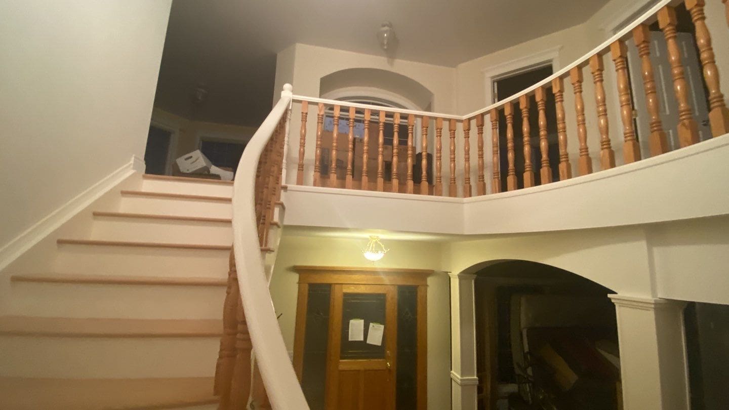 painted banister rail after 6