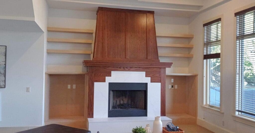 stylish mantel before 1