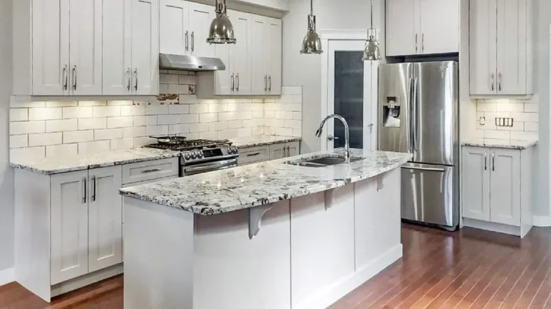 White cabinets before