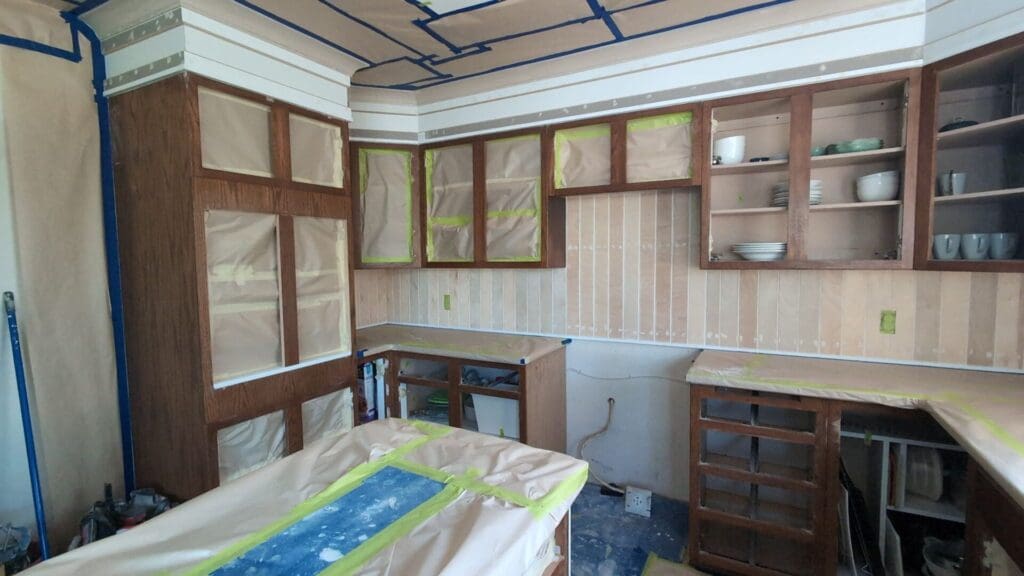 Two tone bright kitchen 16