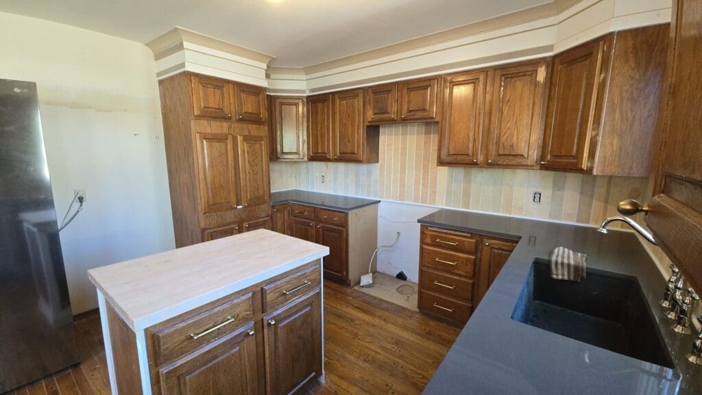 Two tone bright kitchen 13