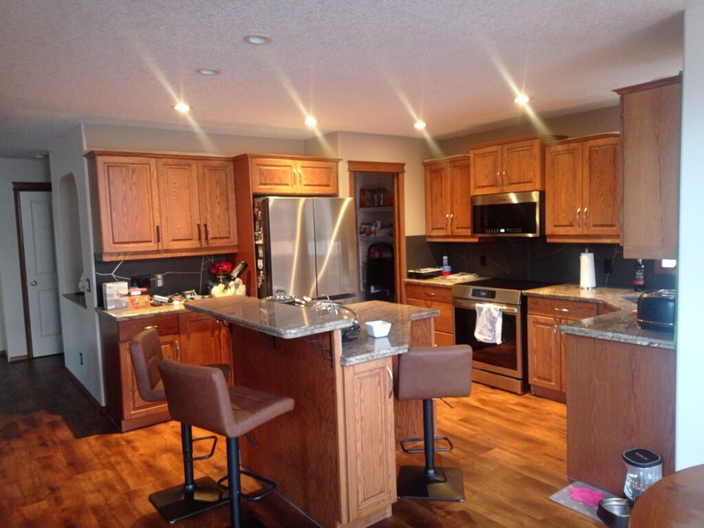 earthy green kitchen repaint 7