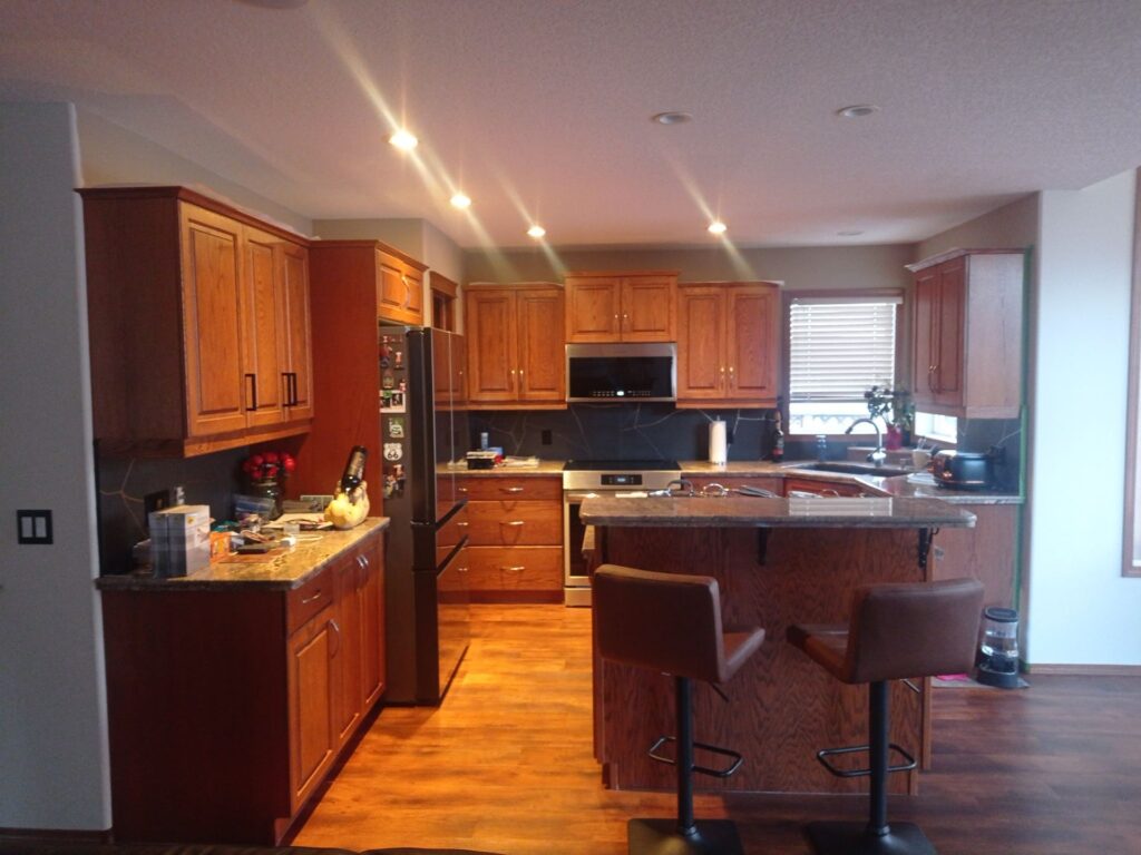 earthy green kitchen repaint 8