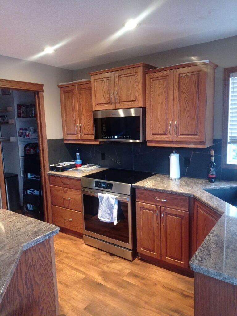 earthy green kitchen repaint 10