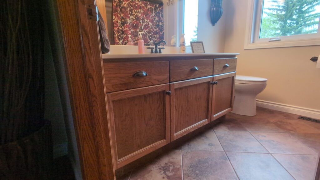 oak vanity transformation 10