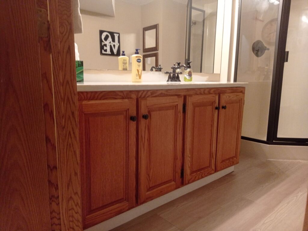 oak vanity transformation 11