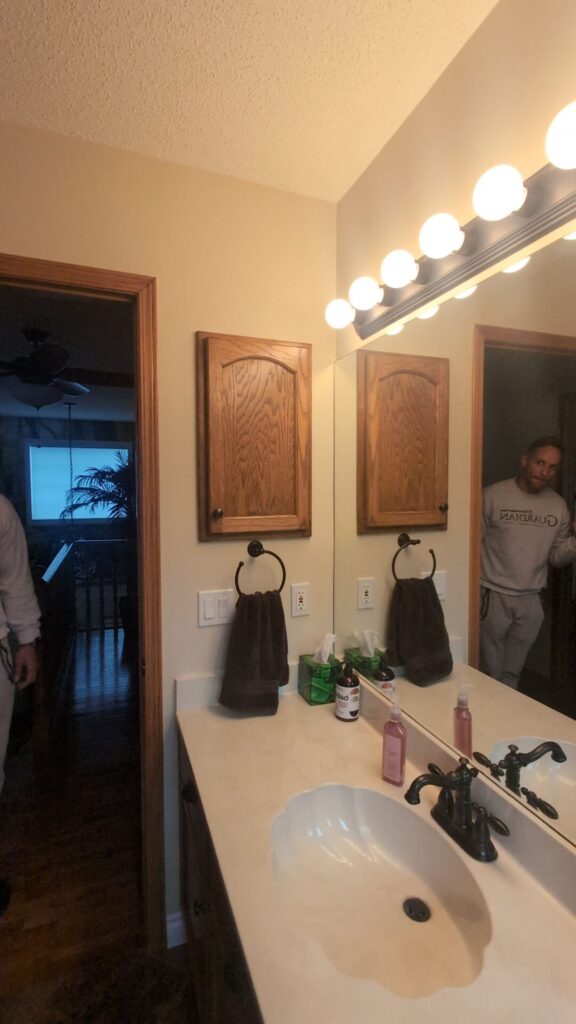 oak vanity transformation 9