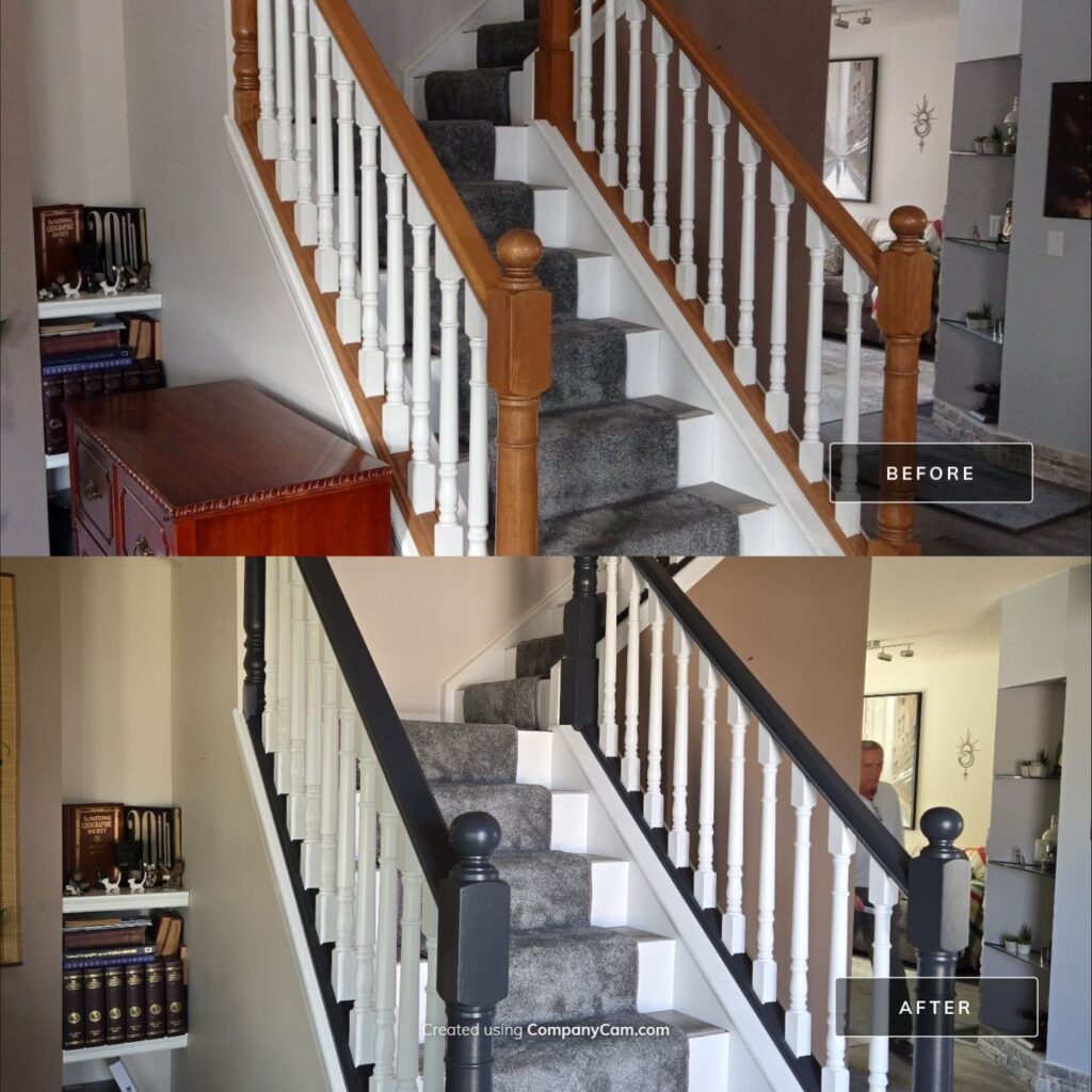 black and white railing 8