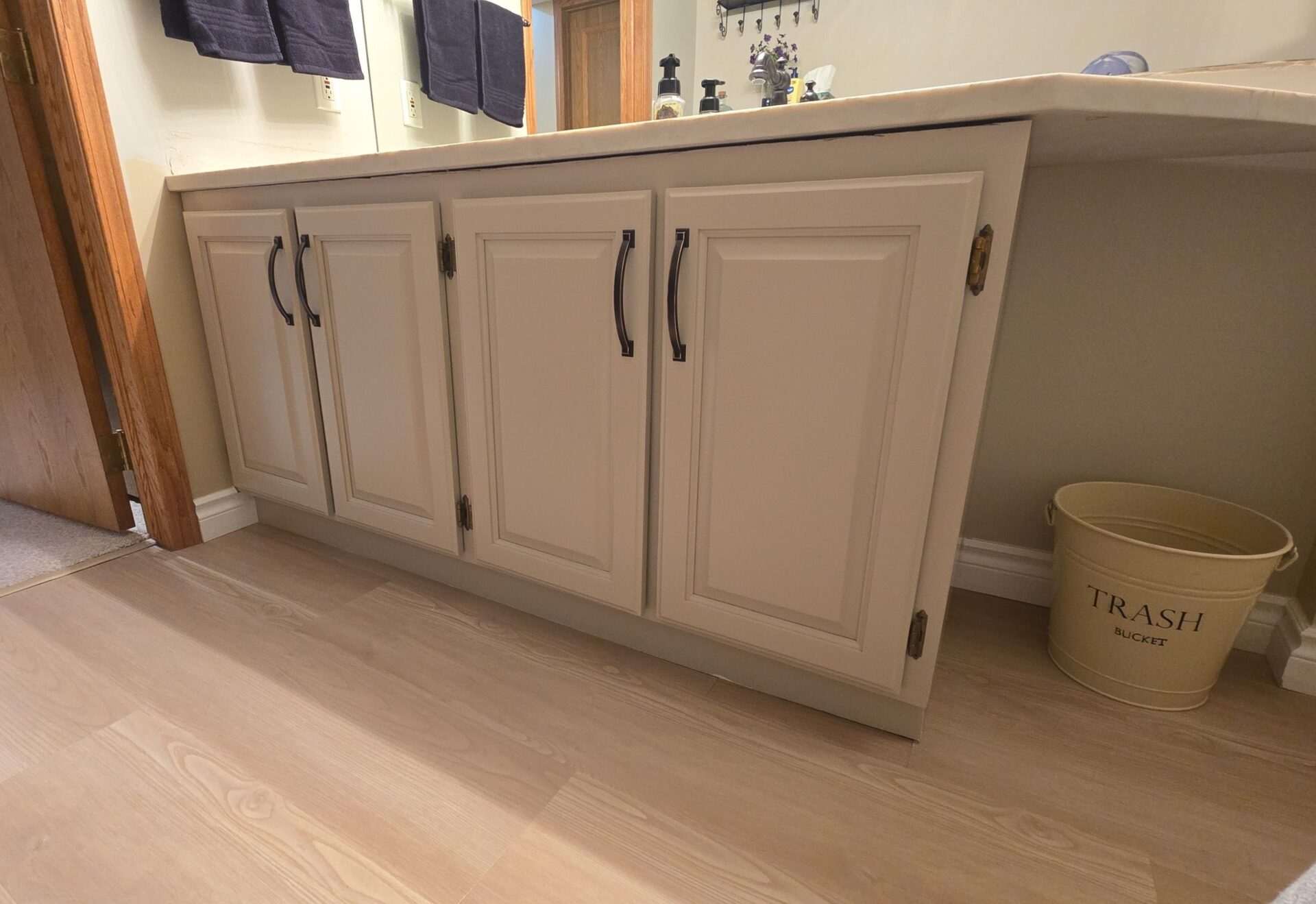 contemporary bathroom vanity refinish